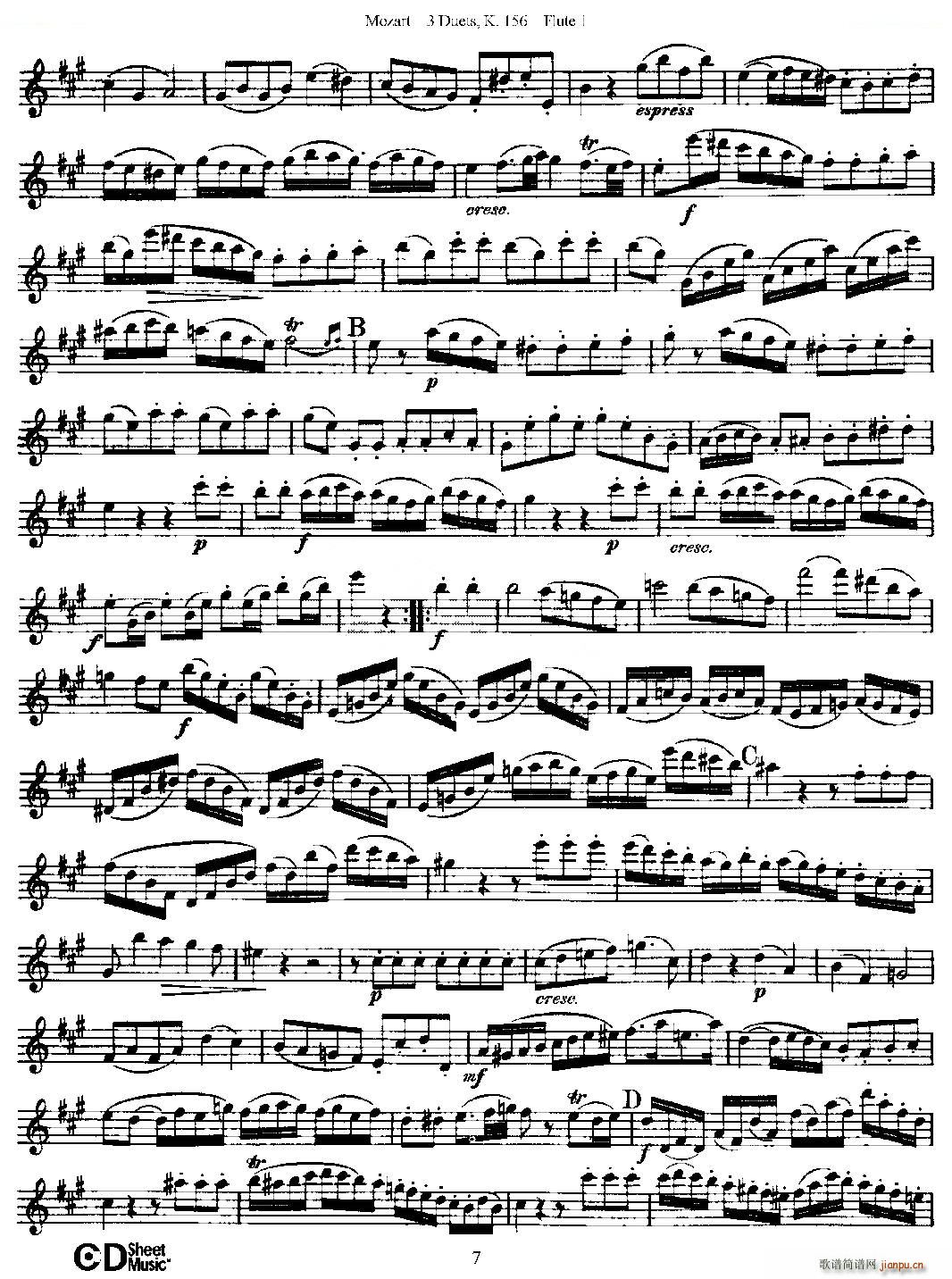 3 Duets K 156 ֮һL  K156̖ ~(ѺV)7