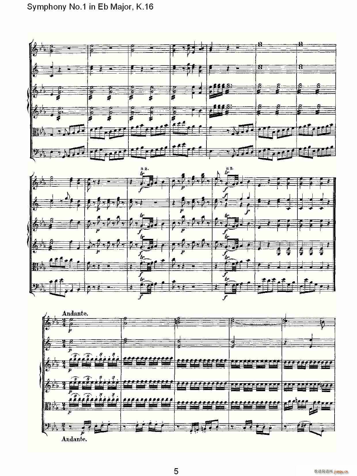 Symphony No.1 in Eb MajorK.16(ʮּ)1