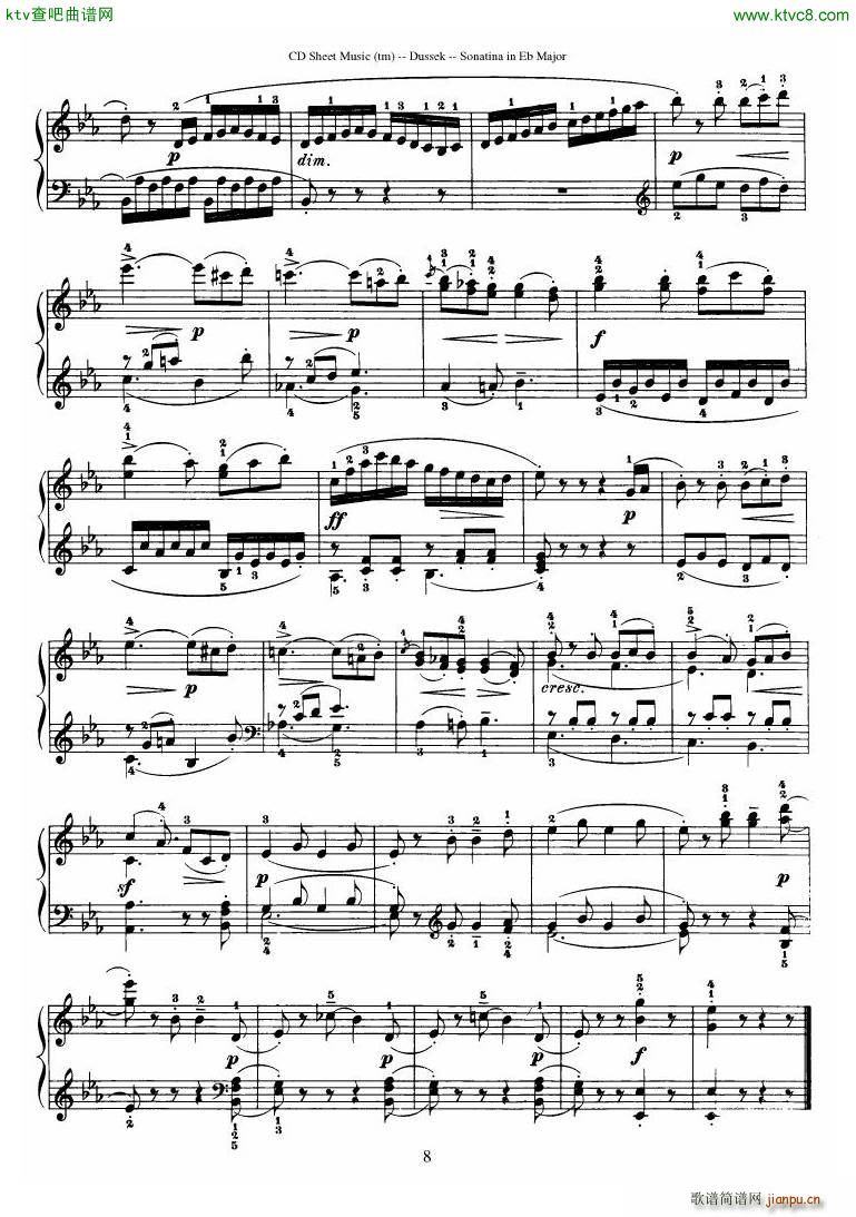 Dussek Sonatina in G Major(V)37