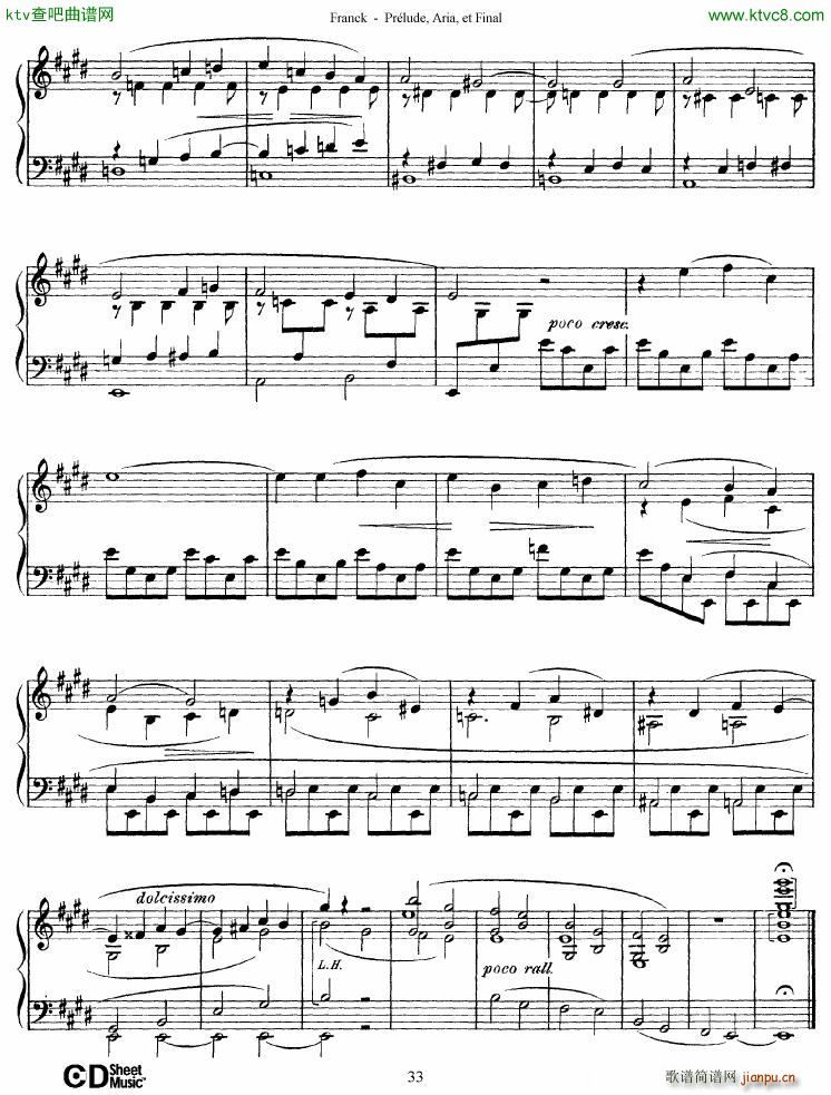 Franck Prlude Aria et Final(V)33
