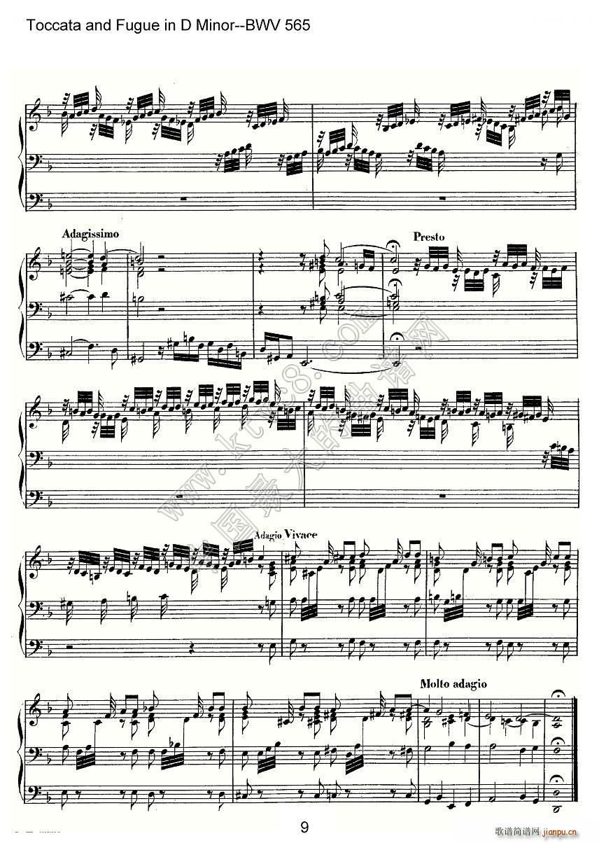 Toccata and Fugue in D Minor BWV 565 L(fng)V(ʮּ)9