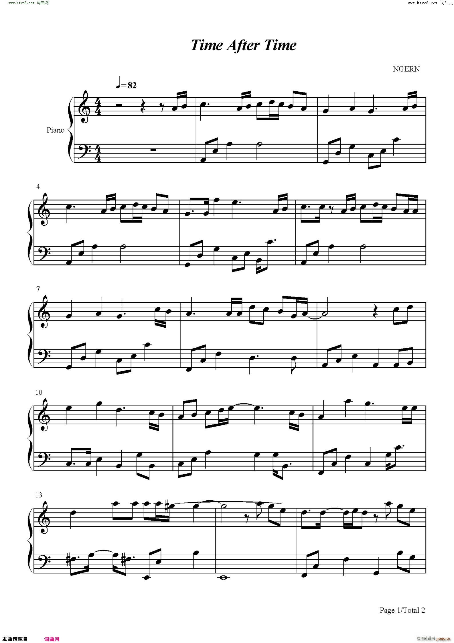 Time After Time C{(dio)ΰ Time After Time 褦֤(V)1