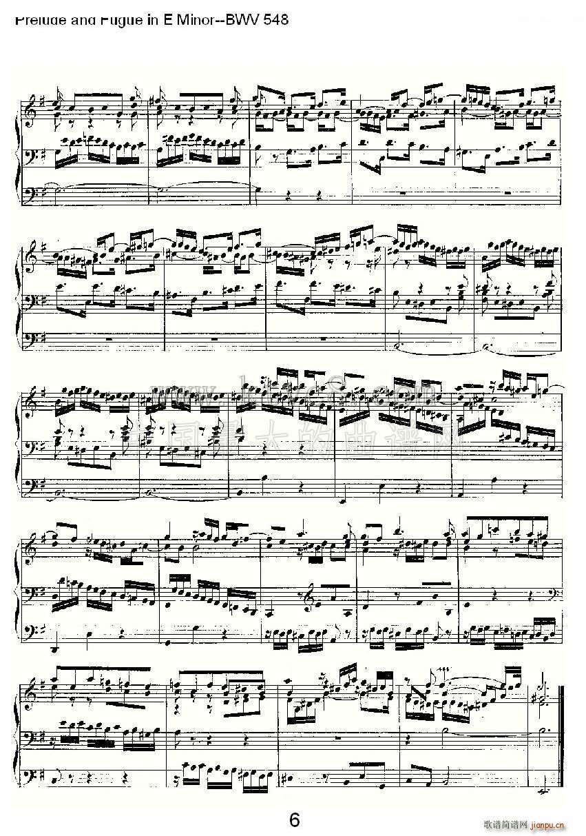 Prelude and Fugue in E Minor BWV 548 LV(ʮּ)6