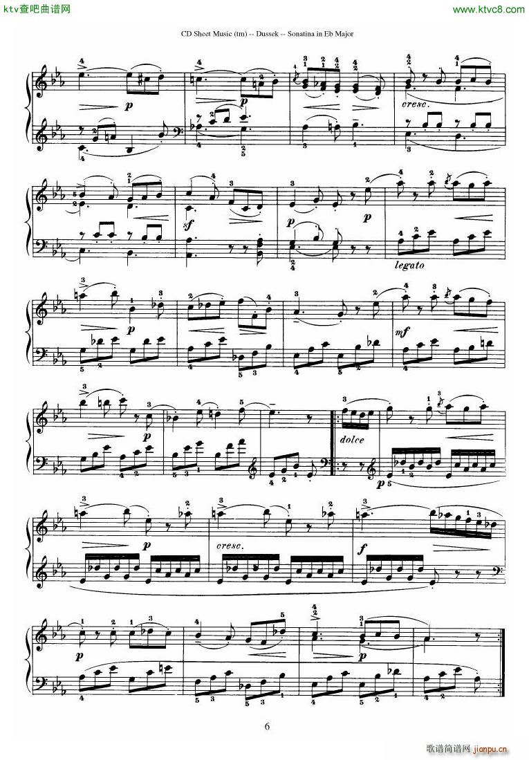 Dussek Sonatina in G Major(V)35