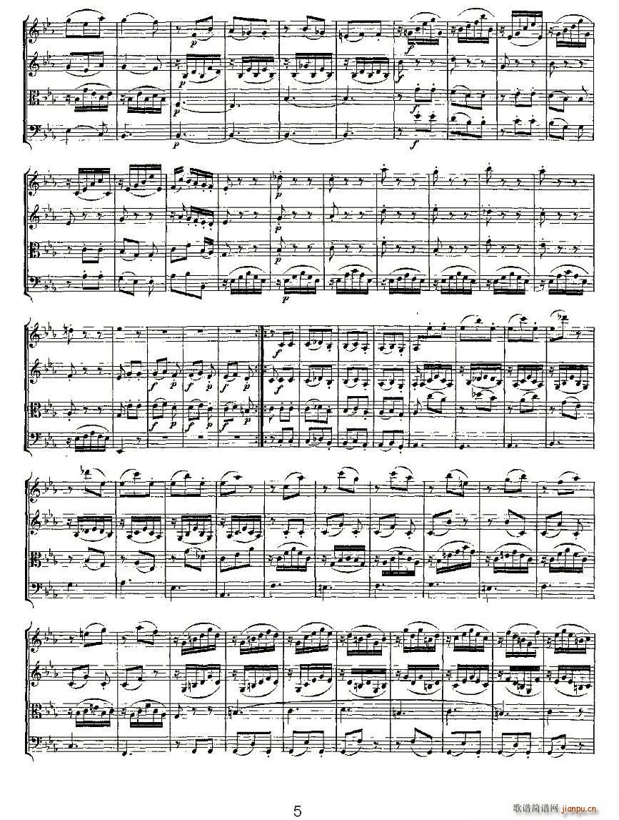 Quartet No 4 in C Major K 157 C{(dio)Ҙ(l)(V)5
