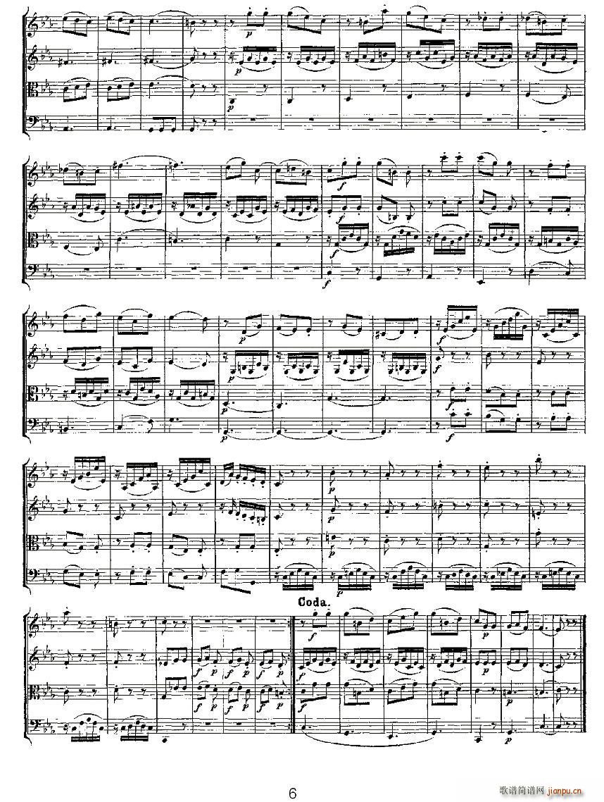 Quartet No 4 in C Major K 157 C{(dio)Ҙ(l)(V)6