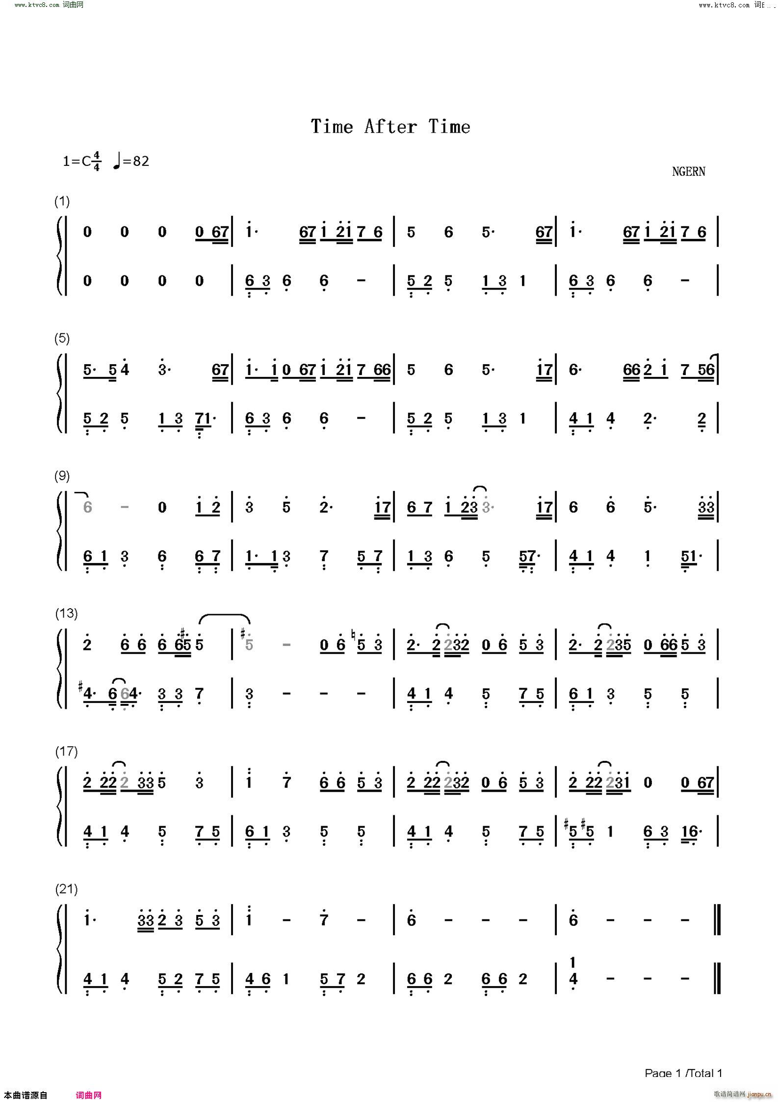 Time After Time C{(dio)ΰ Time After Time 褦֤(V)3