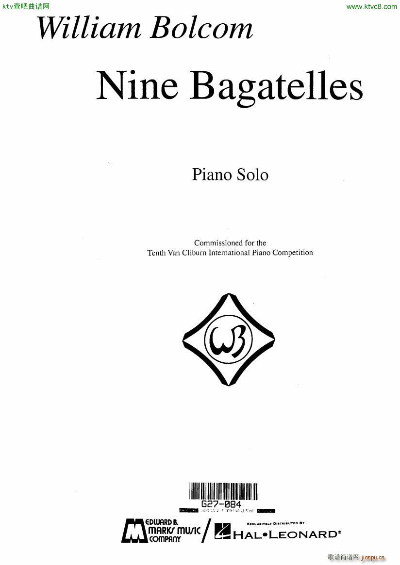 Bolcom 9 Bagatelles(V)1