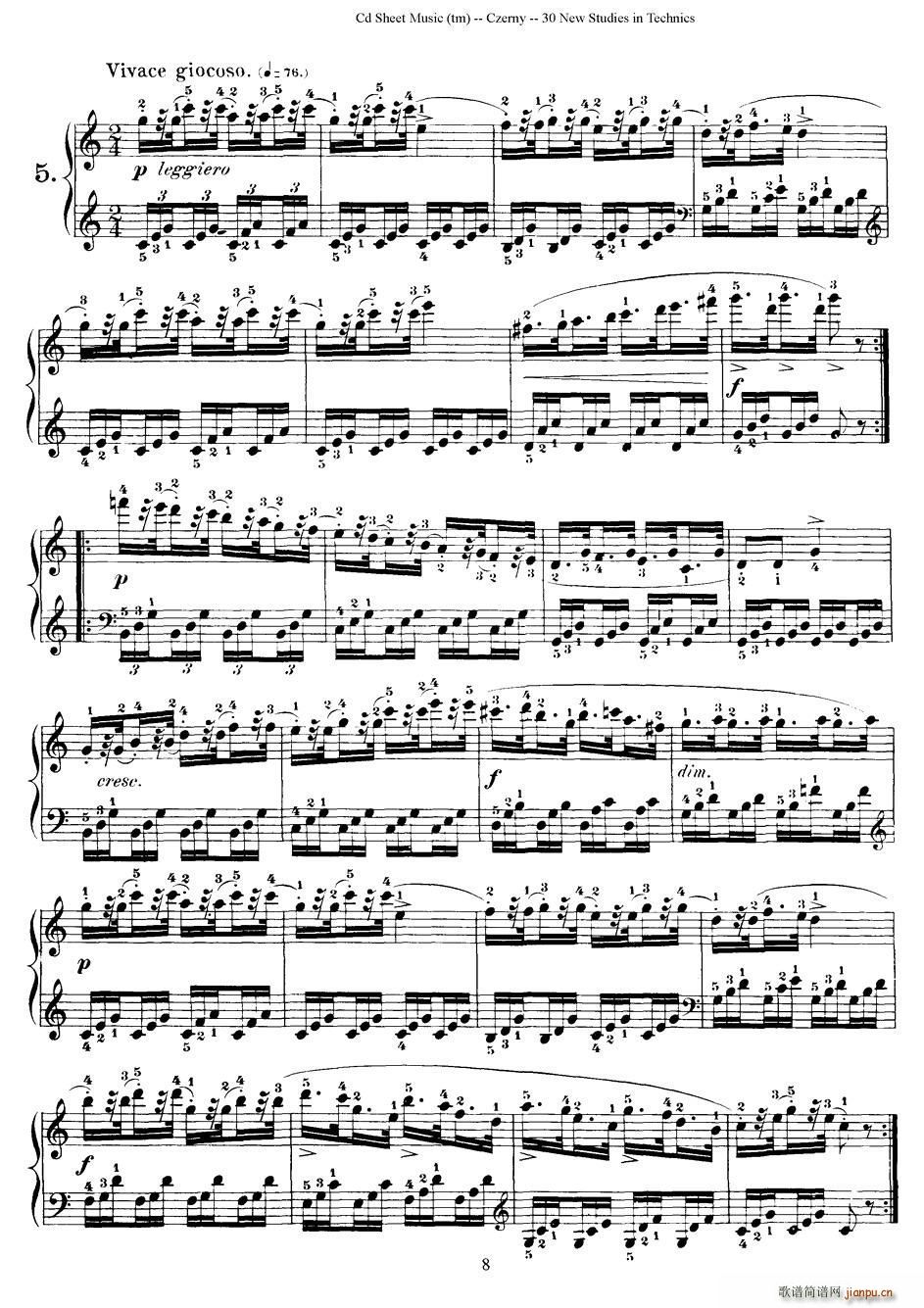 Czerny 30 New Studies 5 ܇Op849 30׾(x)(ʮּ)1