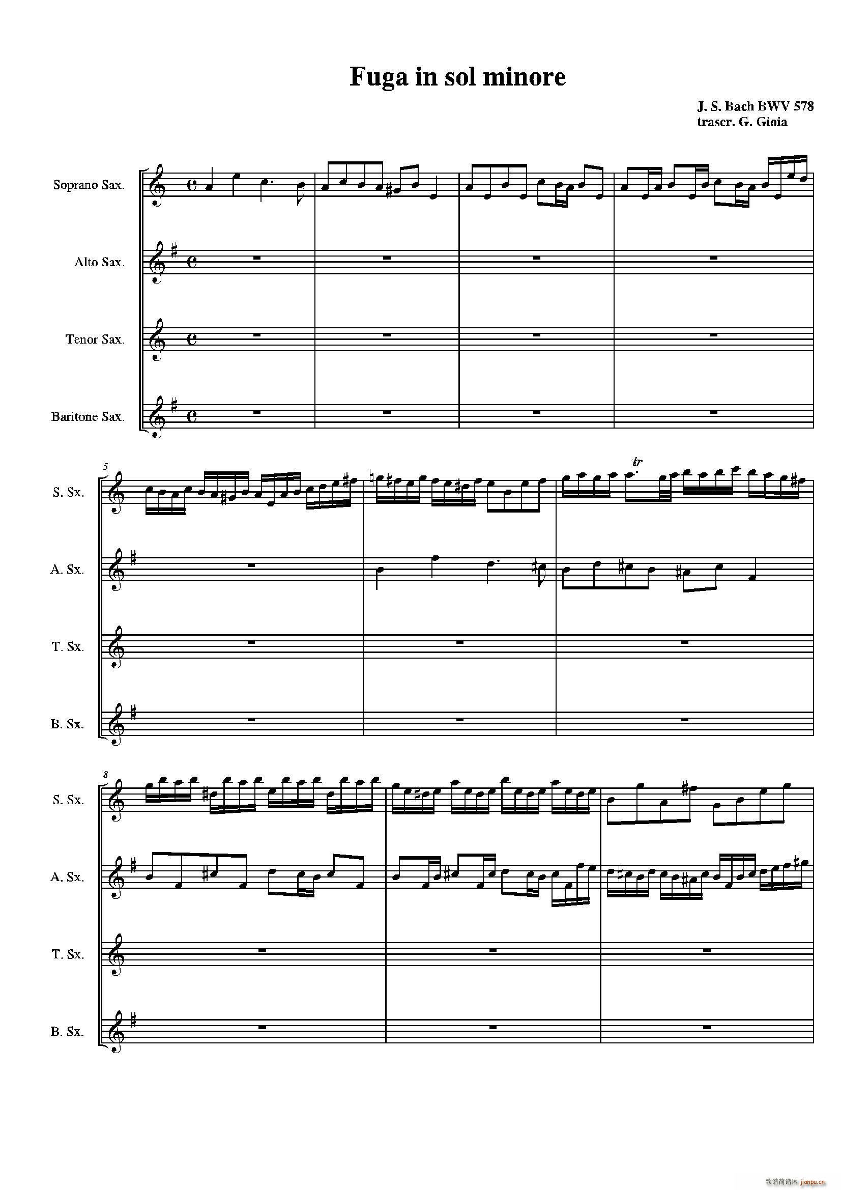 Fuga in G minor gС{(dio)x (V)1