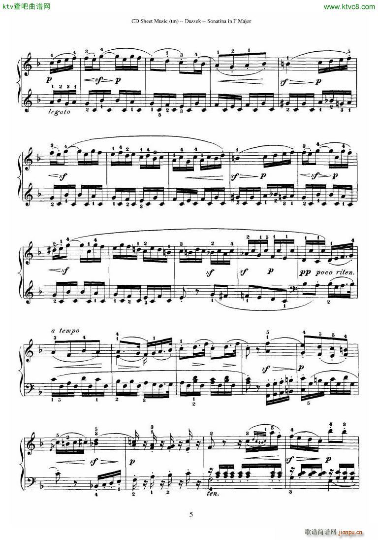 Dussek Sonatina in G Major(V)16