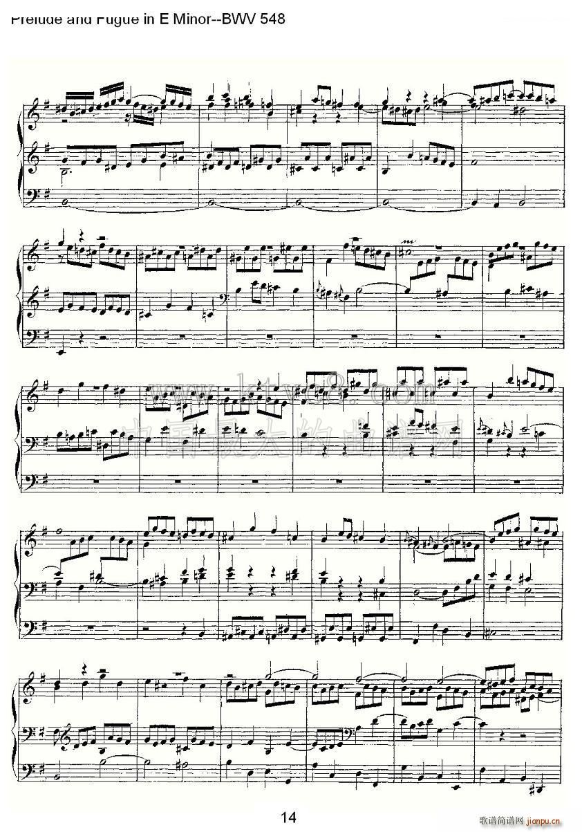 Prelude and Fugue in E Minor BWV 548 LV(ʮּ)14
