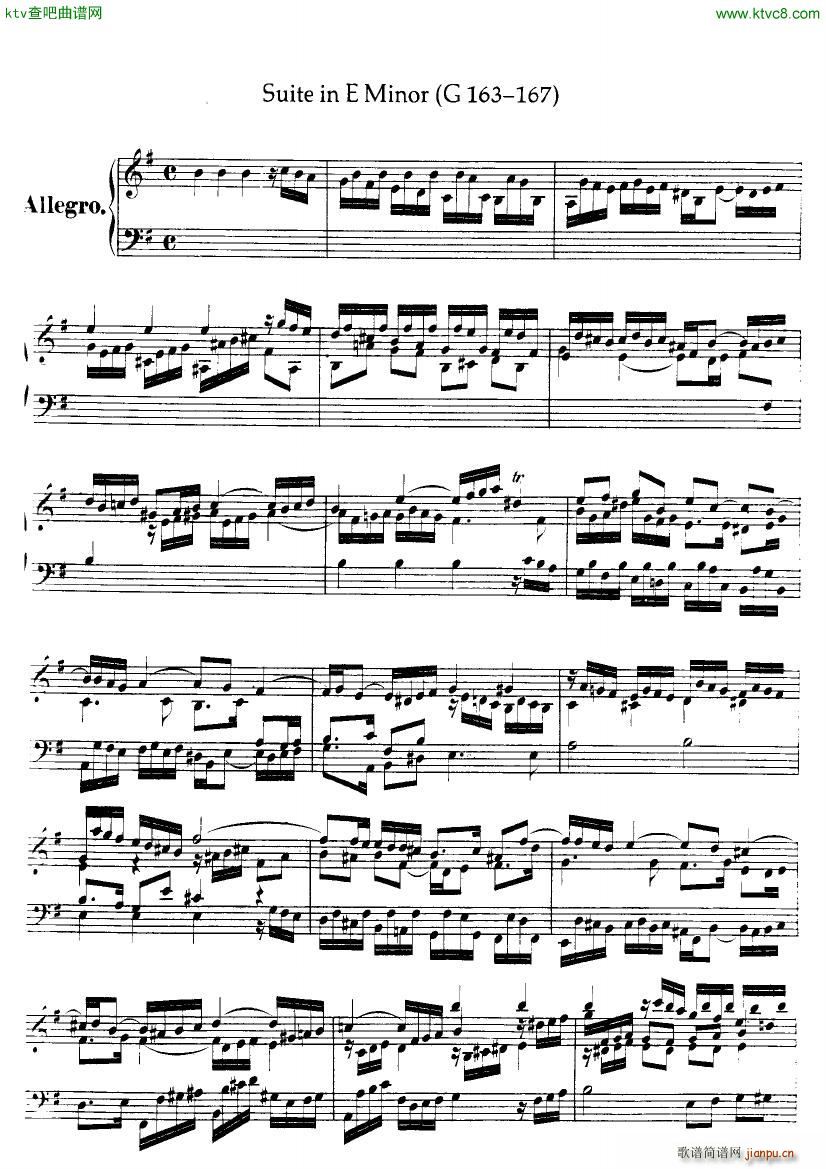 Handel Suite in E minor G163 167(V)1
