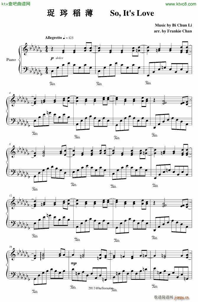 ǐ So Its Love(V)1