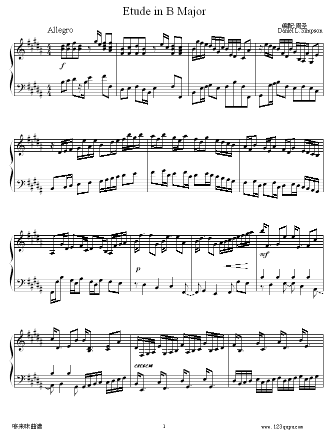 EtudeinBMajor-ʥ-DanielL.Simpson(V)1