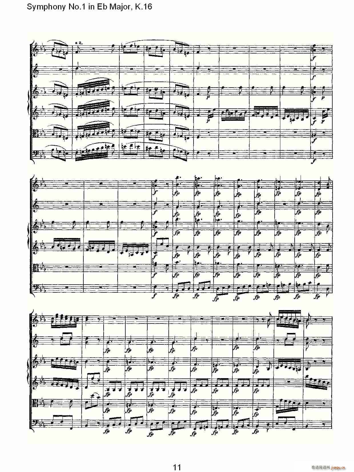 Symphony No.1 in Eb MajorK.16(ʮּ)11