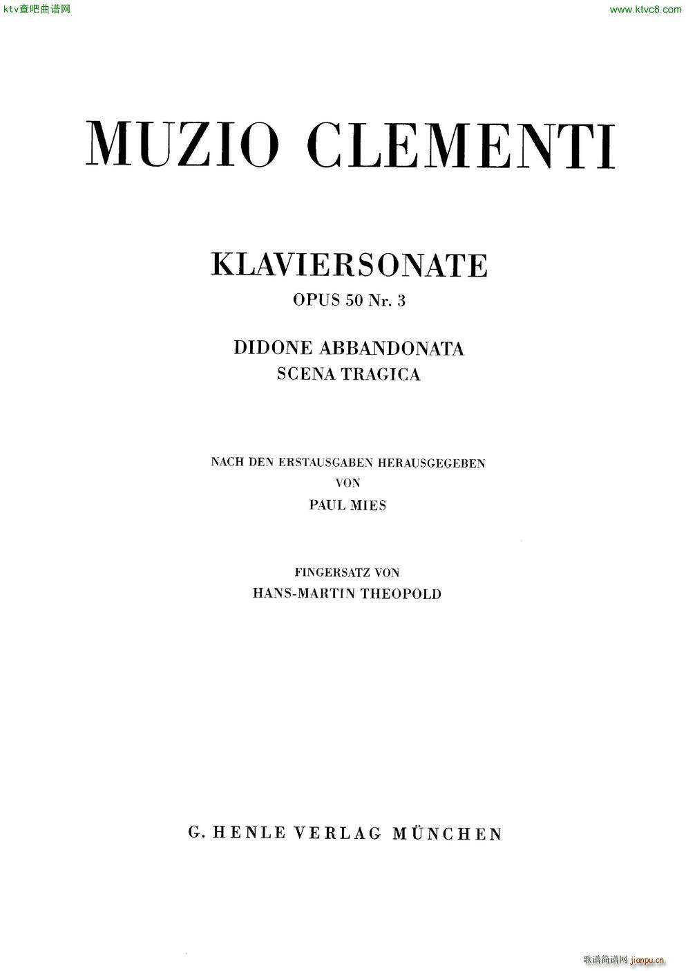 Clementi Didune Abandonata Op50 No3(V)1