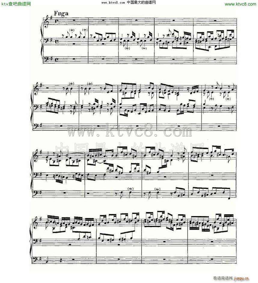 Prelude and Fugue in E Minor BWV 533 LV(ʮּ)3