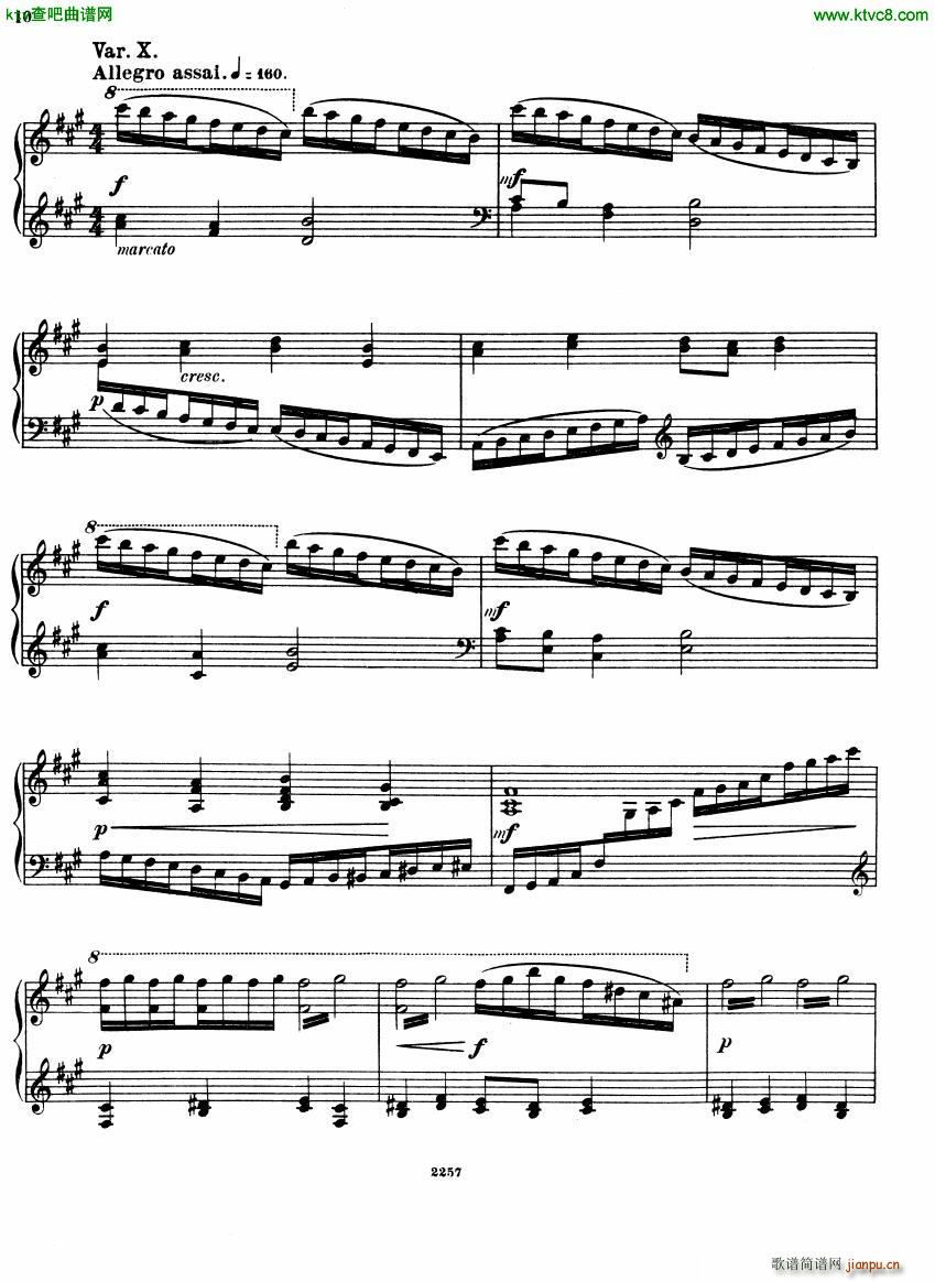 Glazunov Theme et Variations Op 72(V)10