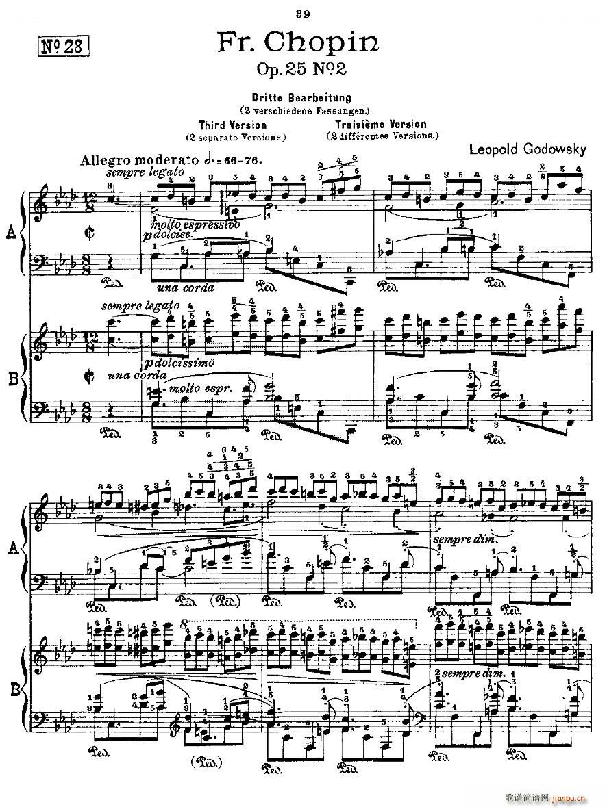 Ф (x) Fr Chopin Op 25 No2 3(V)1