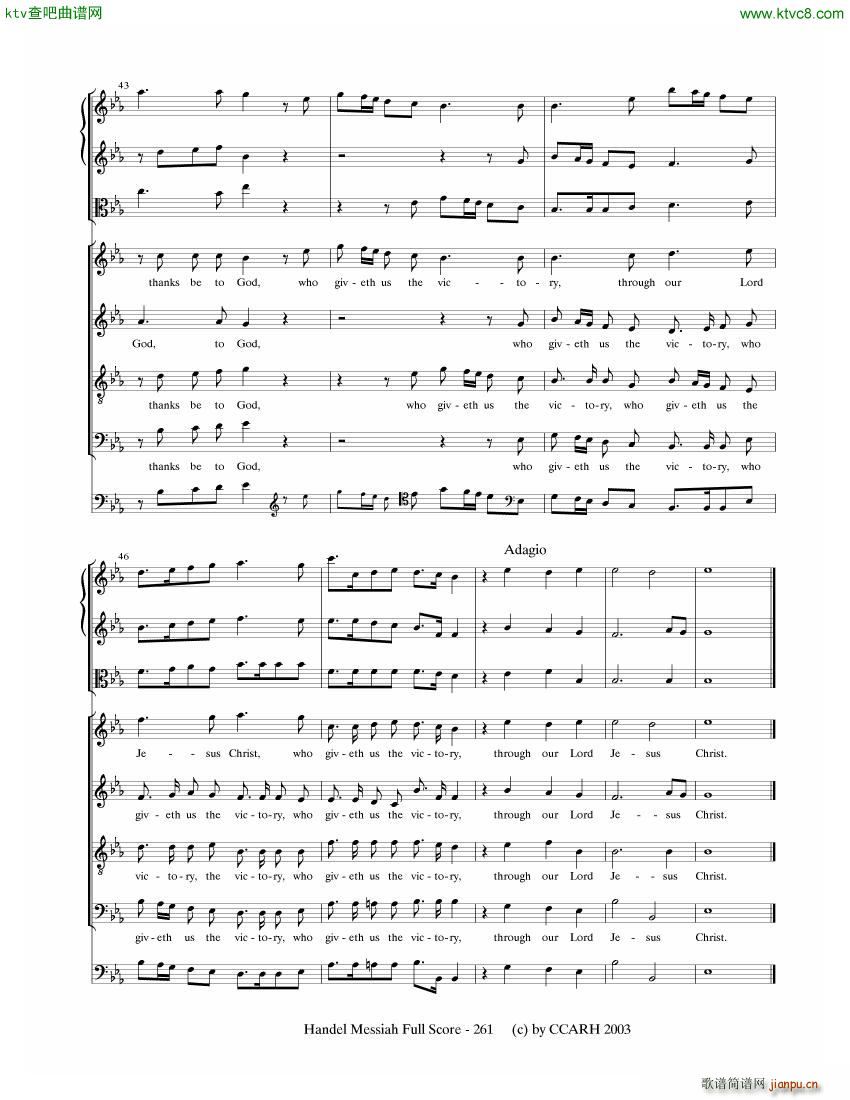 G F Handel Messiah Open Score (V)20