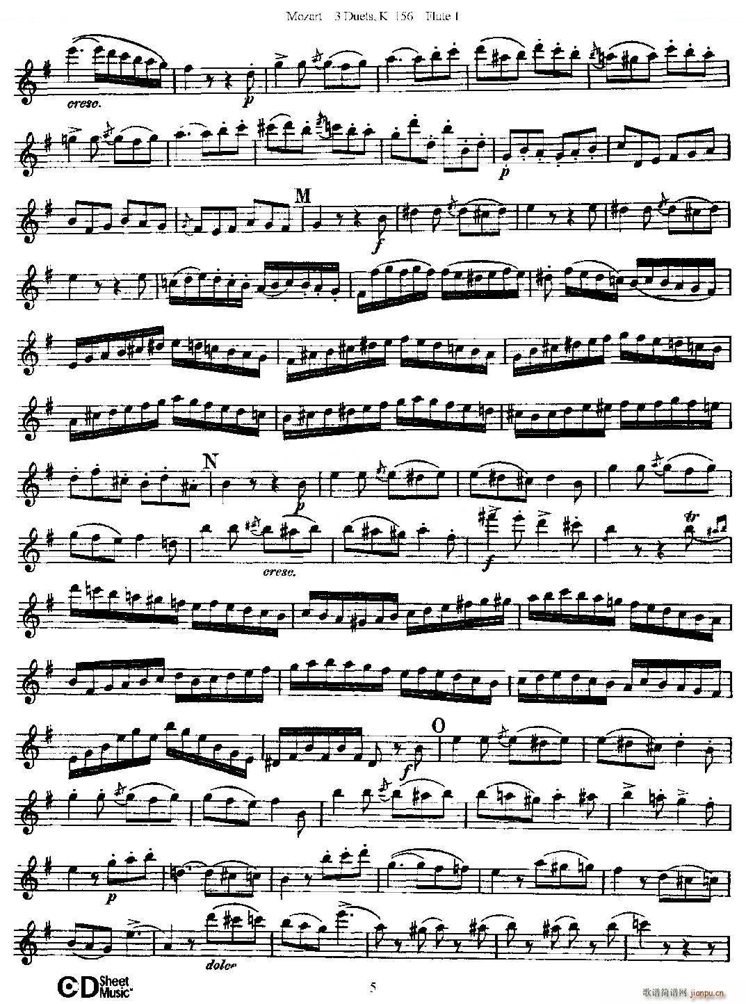 3 Duets K 156 ֮һL  K156̖ ~(ѺV)5